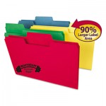 Smead SuperTab Colored File Folders, 1/3-Cut Tabs, Legal Size, 14 pt. Stock, Assorted, 50/Box SMD15410
