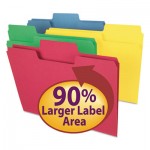 Smead SuperTab Colored File Folders, 1/3-Cut Tabs, Letter Size, 11 pt. Stock, Assorted, 100/Box SMD11987