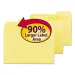 Smead SuperTab Colored File Folders, 1/3 Cut, Letter, Yellow, 100/Box SMD11984