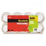 Scotch Sure Start Packaging Tape, 1.88" x 54.6yds, 3" Core, Clear, 8/Pack MMM34508