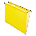 Pendaflex 6152 1/5 YEL SureHook Hanging Folders, Letter Size, 1/5-Cut Tab, Yellow, 20/Box PFX615215YEL
