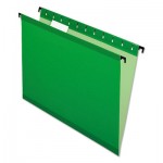 Pendaflex 6152 1/5 BGR SureHook Hanging Folders, Letter Size, 1/5-Cut Tab, Bright Green, 20/Box PFX615215BGR