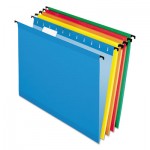 Pendaflex 6152 1/5 ASST SureHook Hanging Folders, Letter Size, 1/5-Cut Tab, Assorted, 20/Box PFX615215ASST