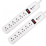 IVR71653 Surge Protector, 6 Outlets, 4 ft Cord, 540 Joules, White, 2/Pk IVR71653
