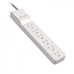 Belkin Surge Protector, 6 Outlets, 8 ft Cord, 720 Joules, White BLKBE10600008R