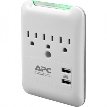 APC by Schneider Electric SurgeArrest Essential 3-Outlet Surge Suppressor/Protector PE3WU3