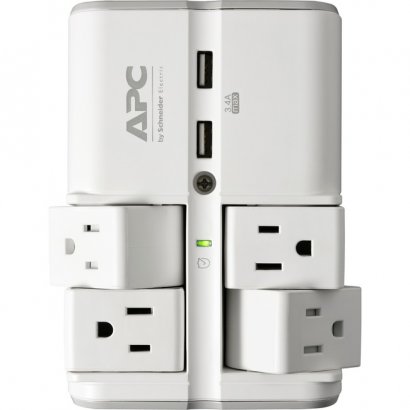 APC by Schneider Electric SurgeArrest Essential 4-Outlet Surge Suppressor/Protector PE4WRU3