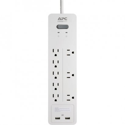 APC by Schneider Electric SurgeArrest Home/Office 8-Outlet Surge Suppressor/Protector PH8U2W