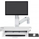 Ergotron SV Combo Arm with Worksurface and Pan (White) 45-583-216