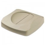 Rubbermaid Commercial FG268988BEIG Swing Top Lid for Untouchable Recycling Center, 16" Square, Beige RCP268988BG