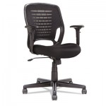 ALEEK4817 Swivel/Tilt Mesh Task Chair, Height Adjustable T-Bar Arms, Black OIFEM4817
