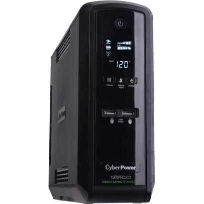 CyberPower TAA Compliant TAA UPS 1500VA 900W PFC Compatible Pure Sine Wave CP1500PFCLCDTAA