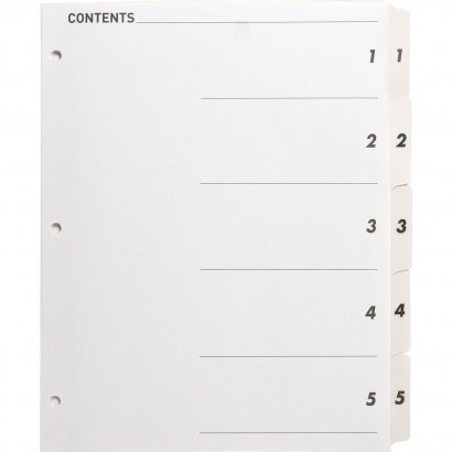 Business Source Table of Content Quick Index Dividers 05852