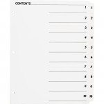 Business Source Table of Content Quick Index Dividers 05854
