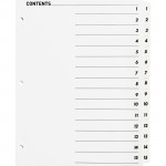 Business Source Table of Content Quick Index Dividers 05857