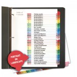 UNV24814 Table of Contents Dividers, Assorted Color 31-Tab, 1-31, Letter, White, 31/Set UNV24814