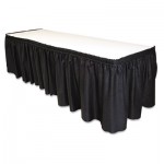 Tablemate LS2914-BK Table Set Linen-Like Table Skirting, 29" x 14ft, Black TBLLS2914BK