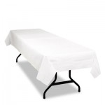 Tablemate TBLPT549-WH Table Set Poly Tissue Table Cover, 54 x 108, White, 6/Pack TBLPT549WH