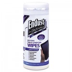 Endust for Electronics Tablet and Laptop Cleaning Wipes, Unscented, 70/Tub END12596