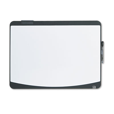 Quartet Tack and Write Board, 23 1/2 x 17 1/2, Black/White Surface, Black Frame QRT06355BK