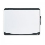 Quartet Tack and Write Board, 23 1/2 x 17 1/2, Black/White Surface, Black Frame QRT06355BK