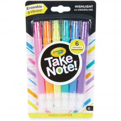 Crayola Take Note Erasable Highlighters 586504