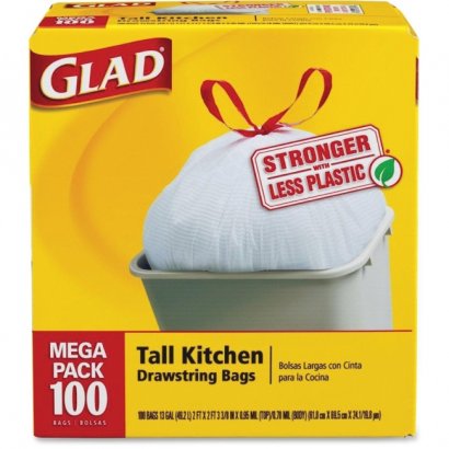 Glad Tall Kitchen Drawstring Bags 78526CT