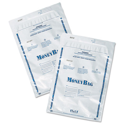 SecurIT PMC58001 Tamper-Evident Deposit Bags, 9 x 12, Plastic, White, 100 per Pack ICX94190068