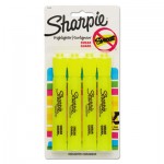 Sharpie Tank Style Highlighters, Chisel Tip, Fluorescent Yellow, 4/Set SAN25164PP