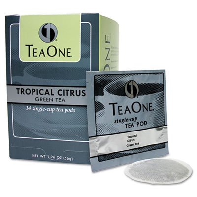 20706 Tea Pods, Tropical Citrus Green, 14/Box JAV20700