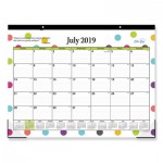 Blue Sky Teacher Dots Academic Year Desk Pad, 22 x 17, Assorted Color Dots, 2021-2022 BLS105496