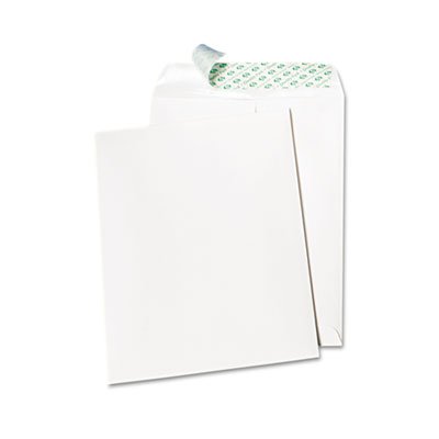 Quality Park Tech-No-Tear Catalog Envelope, Poly Lining, Side Seam, 10 x 13, White, 100/Box QUA77397