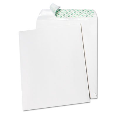 Quality Park Tech-No-Tear Catalog Envelope, Poly Lining, Side Seam, 9 x 12, White, 100/Box QUA77390