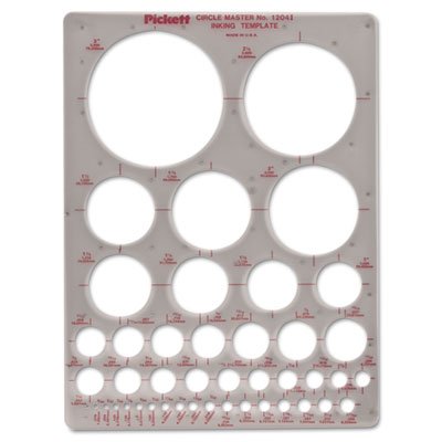 Chartpak Templates, Circles, 7" x 10", Smoke CHA1204I