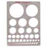 Chartpak Templates, Circles, 7" x 10", Smoke CHA1204I