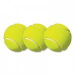 Champion Sports Tennis Balls, 2 1/2" Diameter, Rubber, Yellow, 3/Pack CSITB3