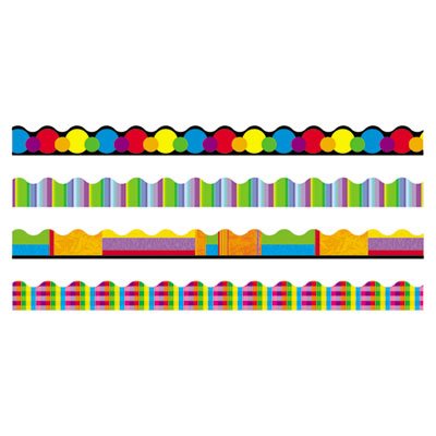 Terrific Trimmers Border, 2 1/4 x 39" Panels, Color Collage Designs, 48/Set TEPT92908