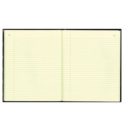 National Brand Texthide Record Book, Black/Burgundy, 150 Green Pages, 10 3/8 x 8 3/8 RED56211