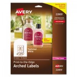 Avery Textured Arched Print-to-the-Edge Labels, Laser Printers, 3 x 2.25, White, 9/Sheet, 10 Sheets/Pack