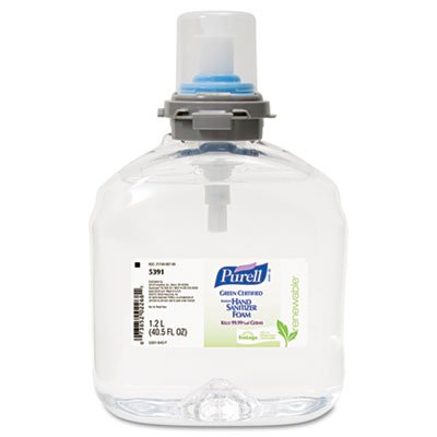 GOJ 5391-02 TFX Green Certified Instant Hand Sanitizer Foam Refill, 1200mL, Clear GOJ539102CT