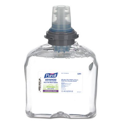 PURELL 5391-02 TFX Green Certified Instant Hand Sanitizer Foam Refill, 1200mL, Clear GOJ539102EA