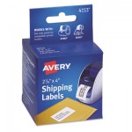 Avery Thermal Printer Labels, Shipping, 2 1/8 x 4, White, 140/Roll, 1 Roll/Box AVE4153