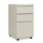 ALEPB532819PY Three-Drawer Metal Pedestal File With Full-Length Pull, 14-7/8w x 19-1/8d, Putty ALEPB532819PY