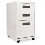 ALEPA532820LG Three-Drawer Metal Pedestal File, 16w x 19-1/2d x 28-1/2h, Light Gray ALEPA532820LG