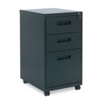 ALEPA532820BL Three-Drawer Metal Pedestal File, 16w x 19-1/2d x 28-1/2h, Black ALEPA532820BL