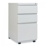 ALEPB532819LG Three-Drawer Pedestal File With Full-Length Pull, 14-7/8 x 19-1/8, Light Gray ALEPB532819LG