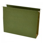 UNV14143 Three Inch Box Bottom Pressboard Hanging Folder, Letter, Standard Green, 25/Box UNV14143