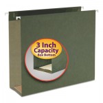 Smead Three Inch Capacity Box Bottom Hanging File Folders, Letter, Green, 25/Box SMD64279