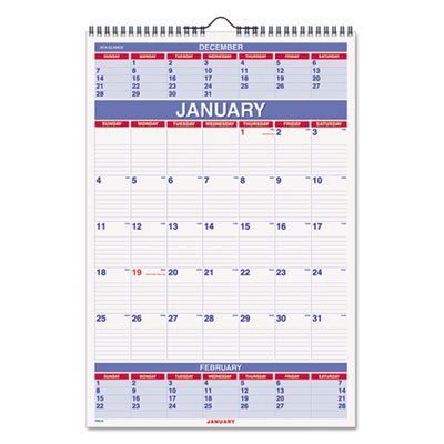 At-A-Glance Three-Month Wall Calendar, 15 1/2 x 22 3/4, 2016 AAGPM628