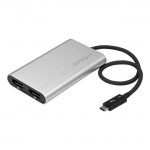 StarTech.com Thunderbolt 3 to Dual DisplayPort Adapter - 4K 60Hz - Mac and Windows Compatible TB32DP2T